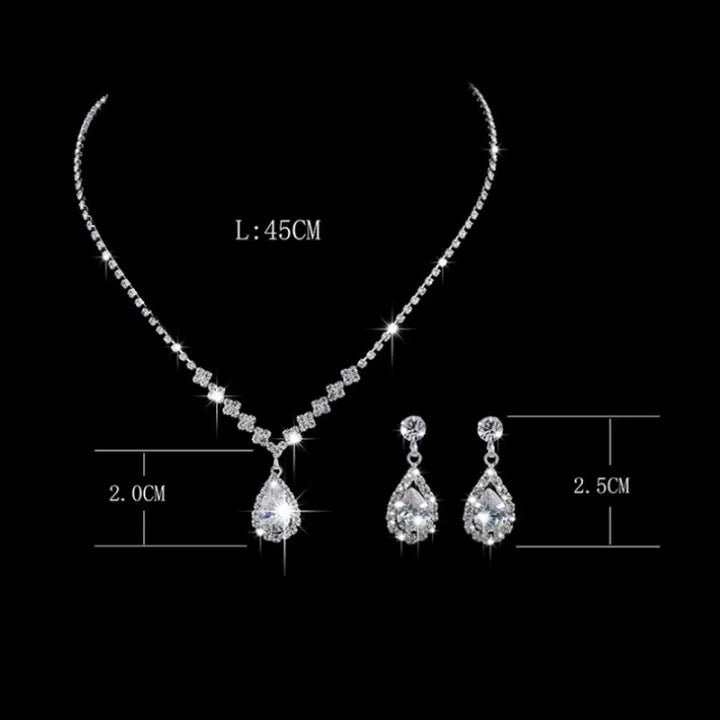 Vintage Crystal Waterdrop Set
