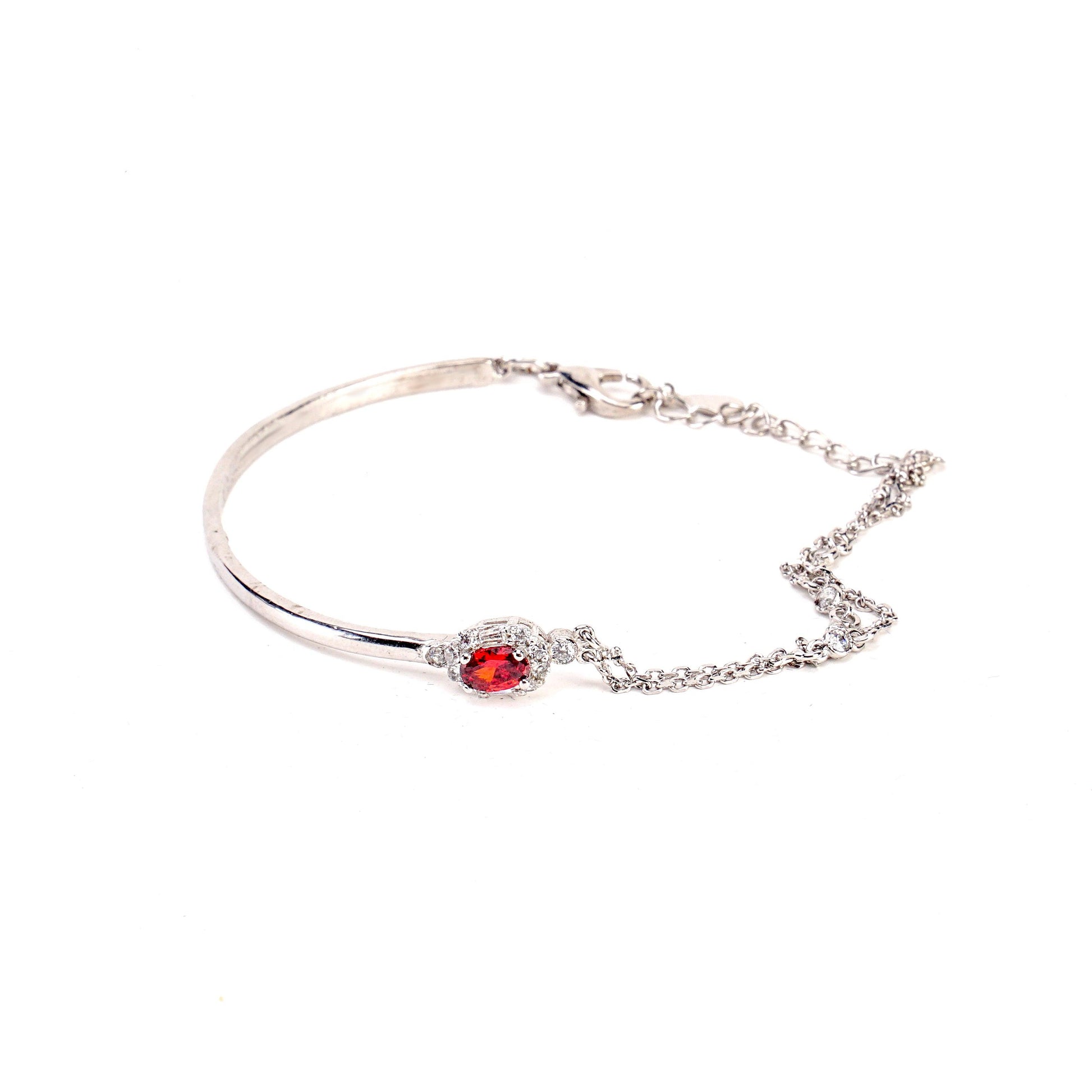 100% Real SIlver/Chandi Ruby Glow Bracelet - Unore Jewelry