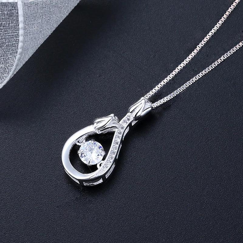 925 Silver/Chandi Rose Flower Necklace - Unore Jewelry