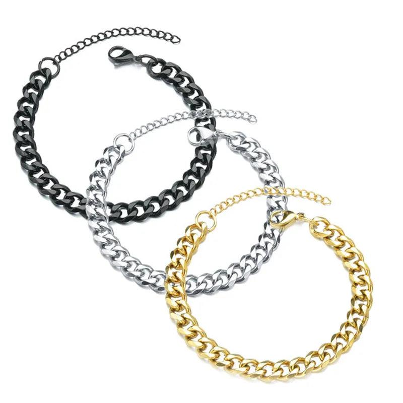 925 Silver Cuban Chain Bracelet - Unore Jewelry