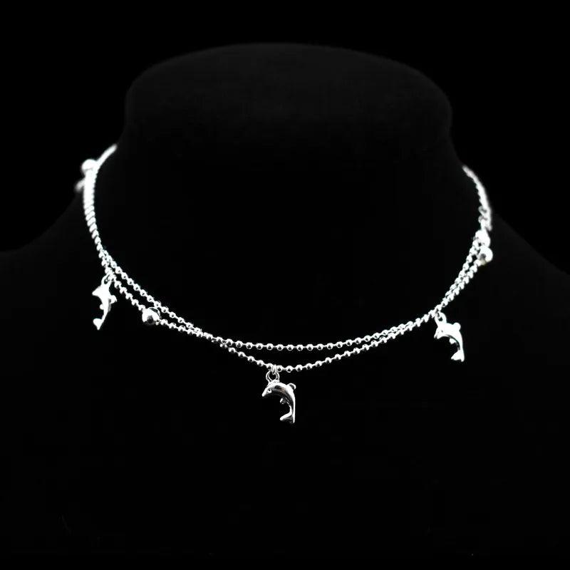 925 Sterling Silver Dolphin Anklet - Unore Jewelry