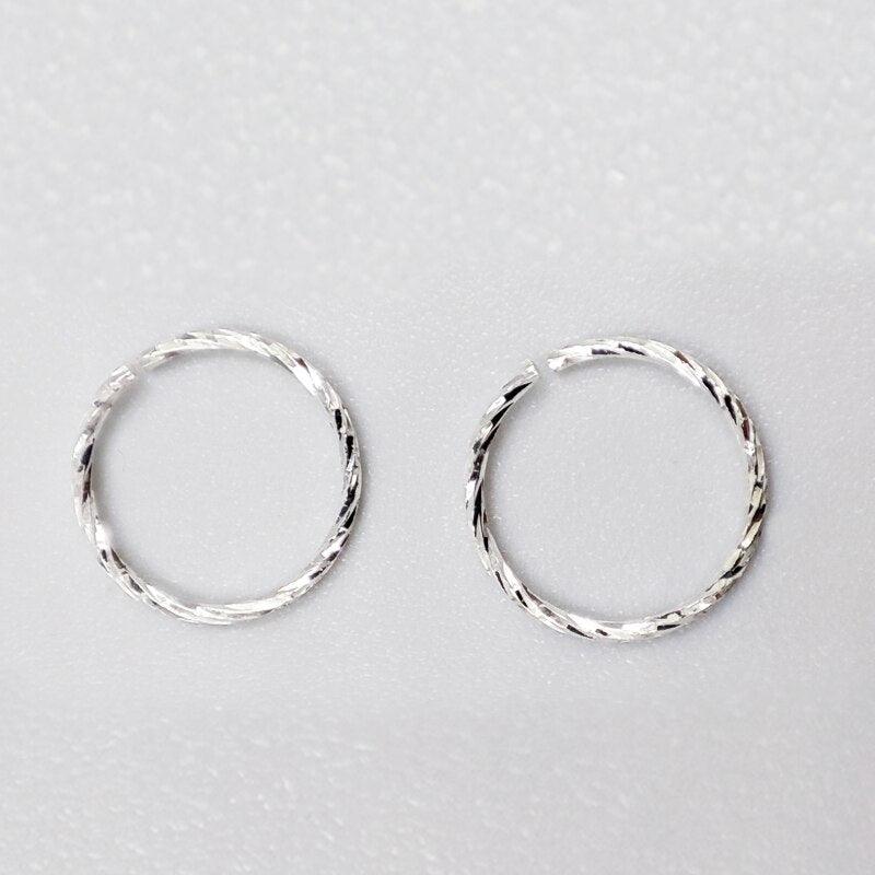 925 Sterling Silver Twist Nose Ring - Unore Jewelry