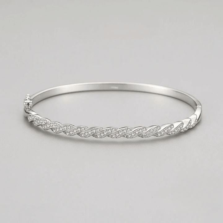 925 Sterling Silver Intertwined Lines Bracelet - Unore Jewelry