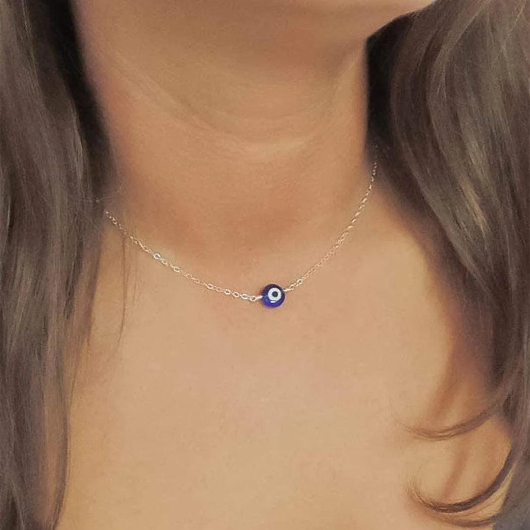 925 Silver/Chandi Evil Eye Necklace - Unore Jewelry