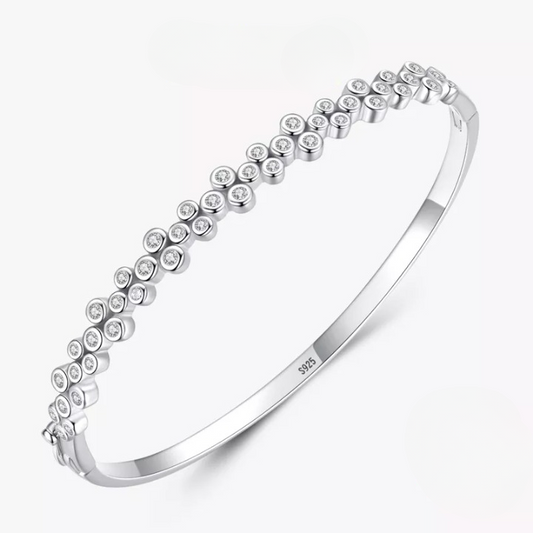 925 Silver/Chandi Round Bubble Zircon Bracelet