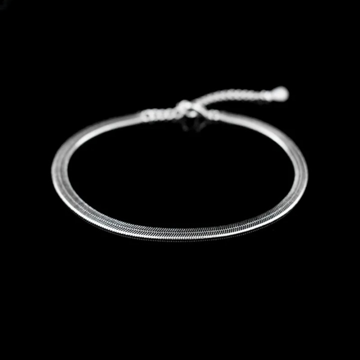 925 Silver Snake Chain Anklet - Unore Jewelry