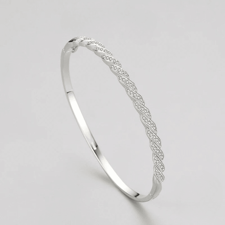 925 Sterling Silver Intertwined Lines Bracelet - Unore Jewelry