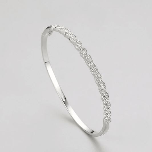 925 Sterling Silver Intertwined Lines Bracelet - Unore Jewelry