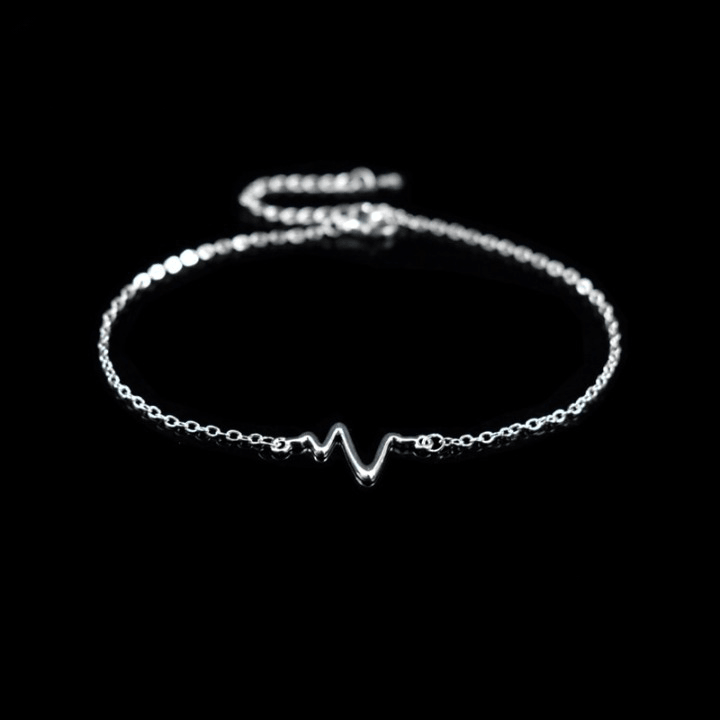 925 Sterling Silver Simple Waves Anklet - Unore Jewelry