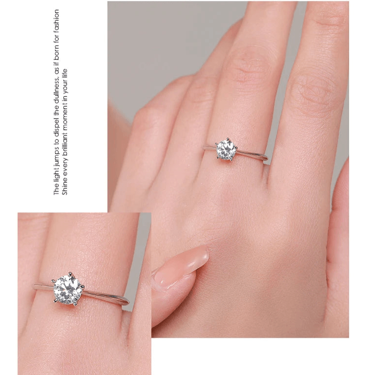 Single Moissanite Ring - Unore Jewelry