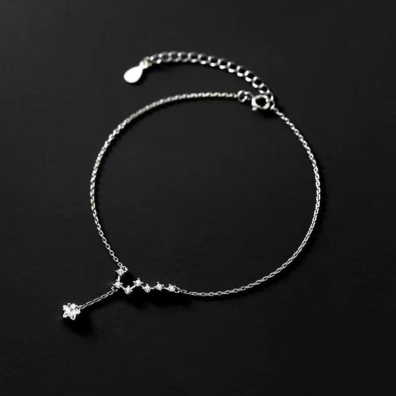 925 Silver/Chandi Star Lightning Anklet - Unore Jewelry