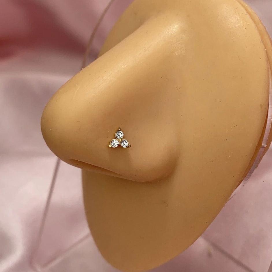 925 Silver 3 petal nose pin - Unore Jewelry