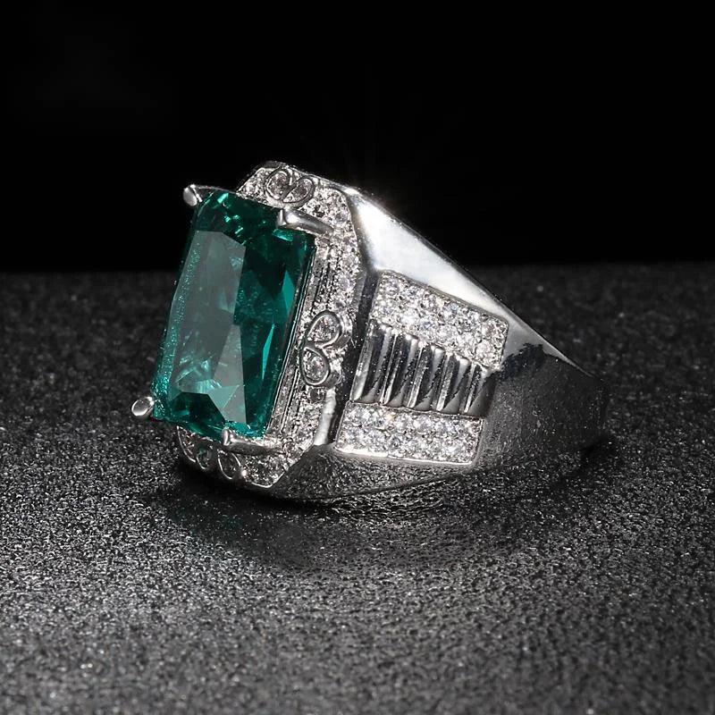 925 Silver/Chandi Green Emerald Ring - Unore Jewelry