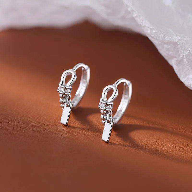 925 Silver/Chandi Chain Knotting Earrings - Unore Jewelry