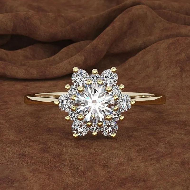 925 Silver/Chandi Dazzling Flower Ring - Unore Jewelry