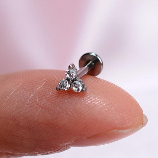 925 Silver 3 petal nose pin - Unore Jewelry