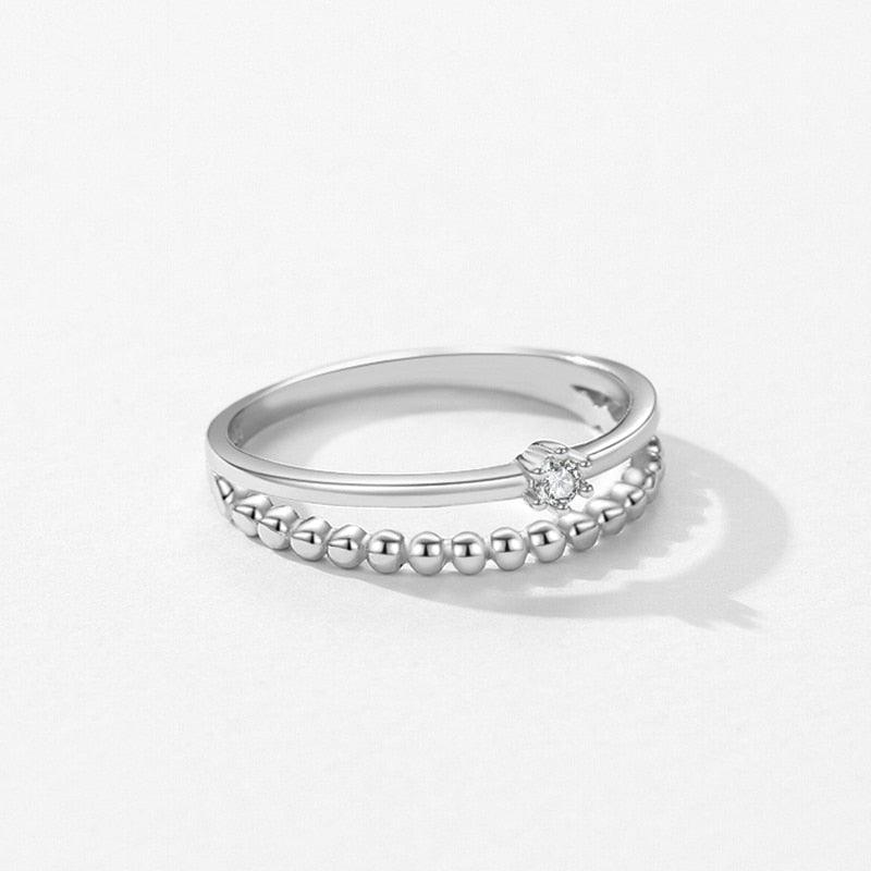 925 Sterling Silver Dazzling Bilayer Ring - Unore Jewelry