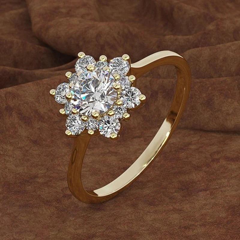 925 Silver/Chandi Dazzling Flower Ring - Unore Jewelry