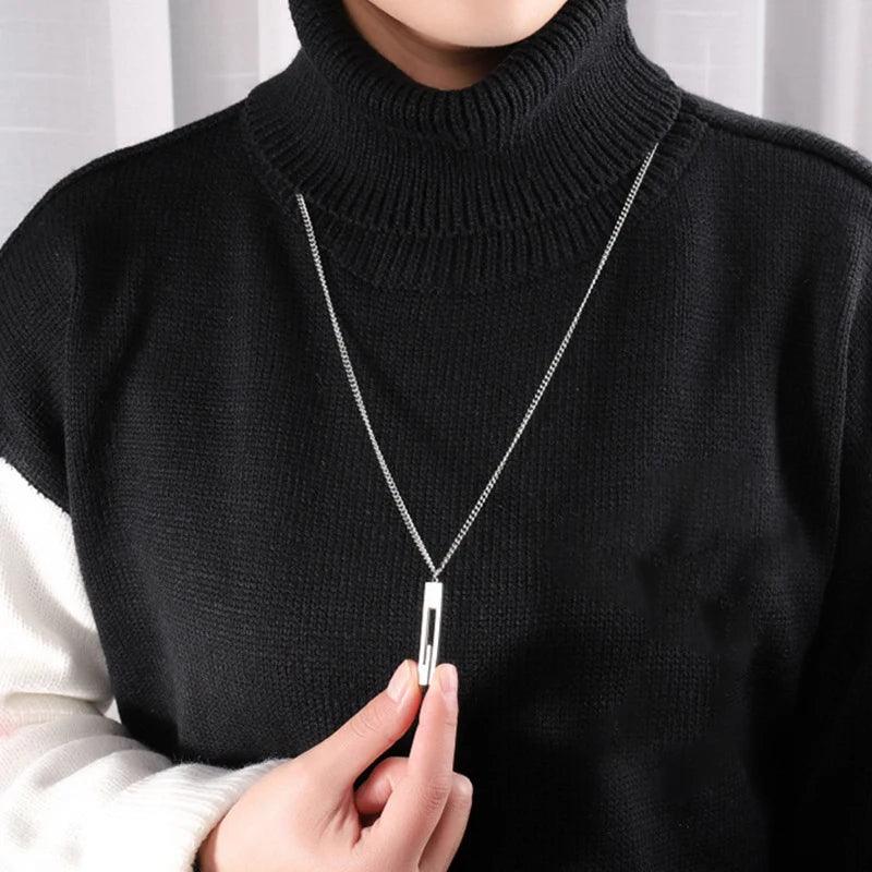 925 Silver/Chandi Geometric Bar Necklace - Unore Jewelry