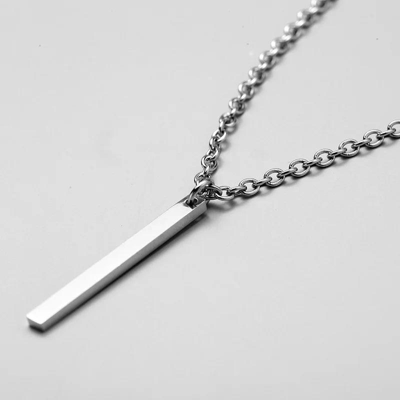 925 Silver/Chandi Bar Pendant - Unore Jewelry