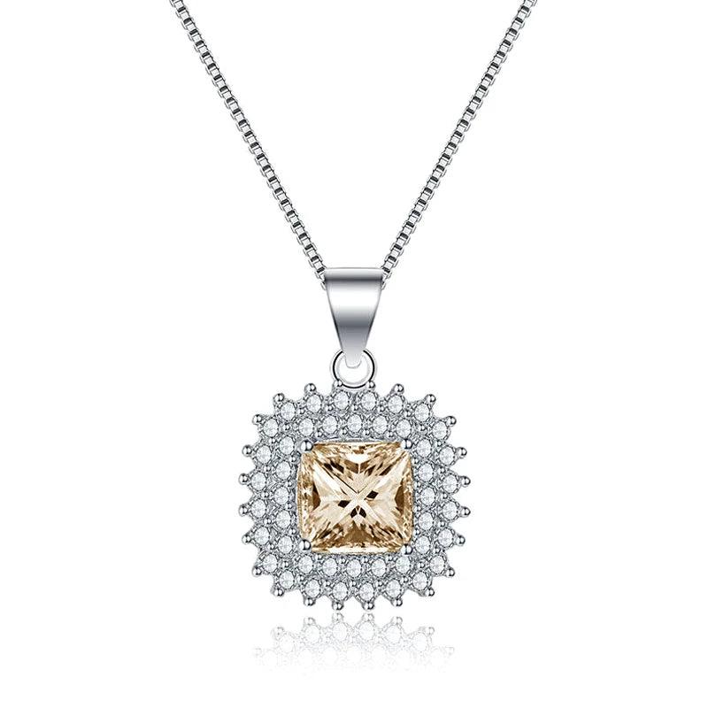 925 Silver/Chandi Shinny Square Pendant - Unore Jewelry