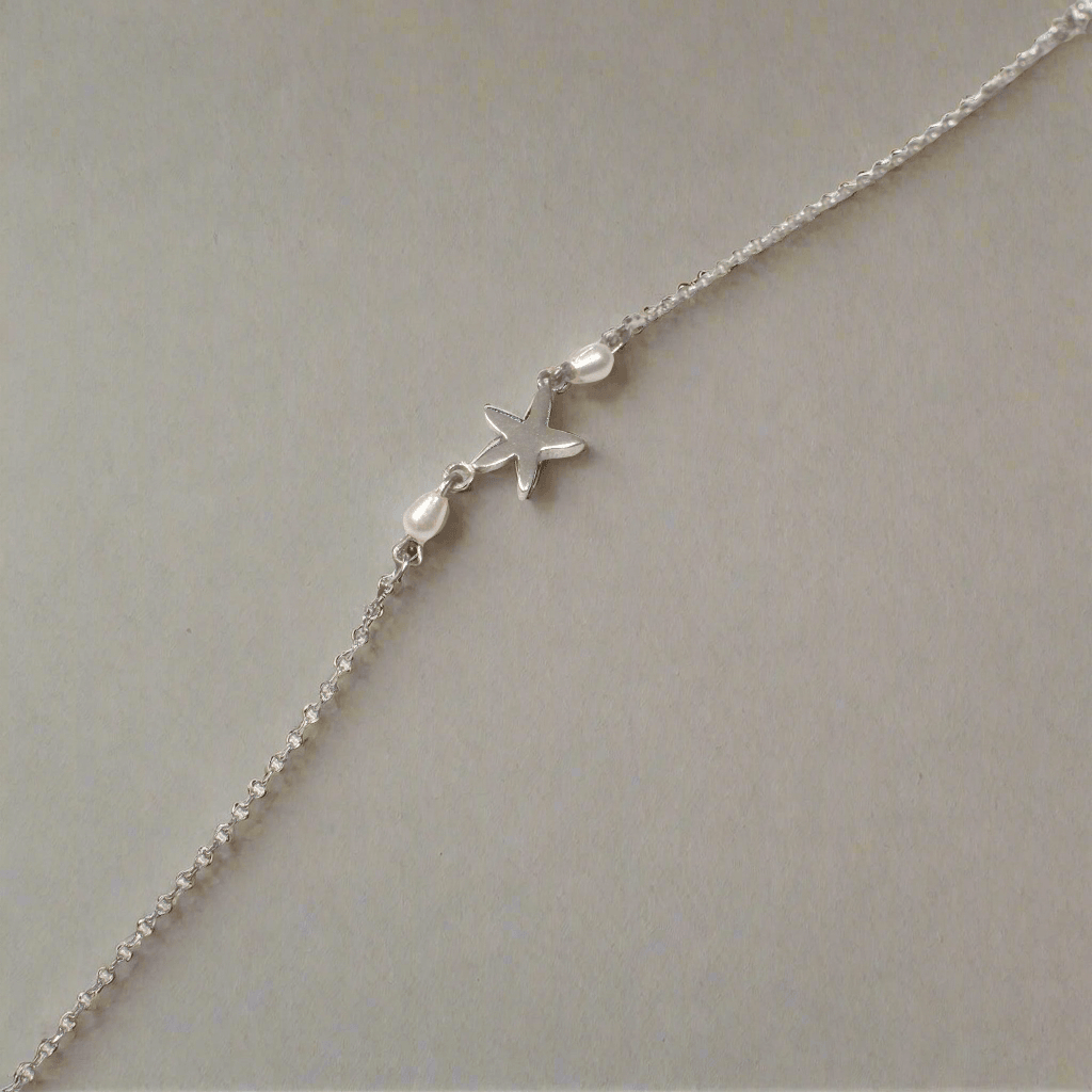 100% Real Silver/Chandi Twinkle Star Anklet - Unore Jewelry