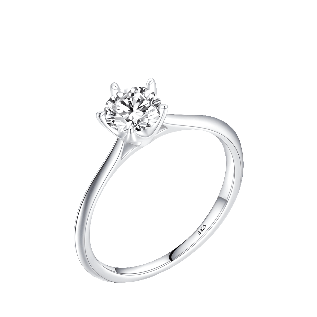 Single Moissanite Ring - Unore Jewelry