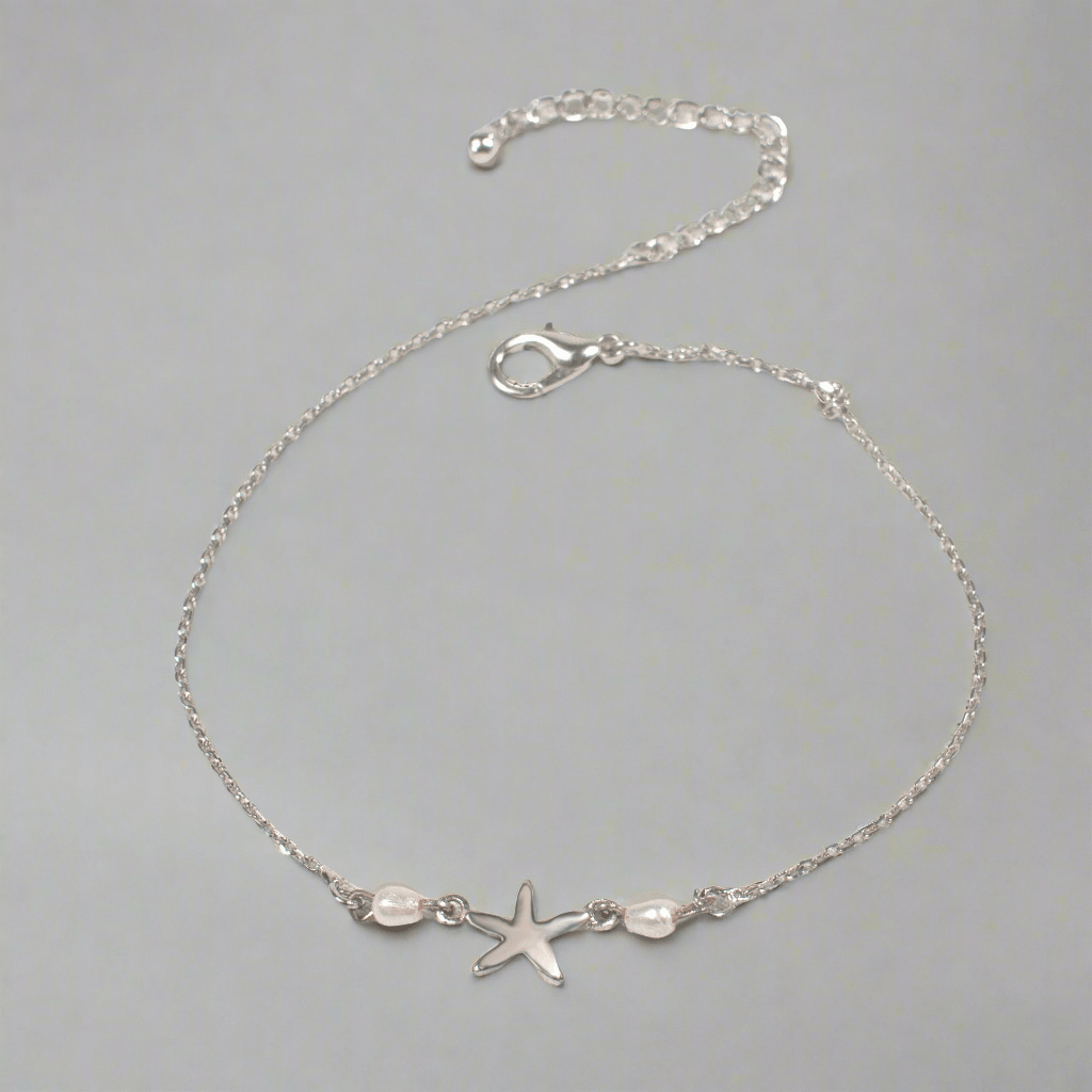 100% Real Silver/Chandi Twinkle Star Anklet - Unore Jewelry