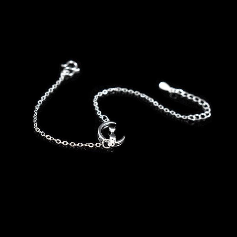 925 Sterling Silver Elegant Moon Bracelet - Unore Jewelry