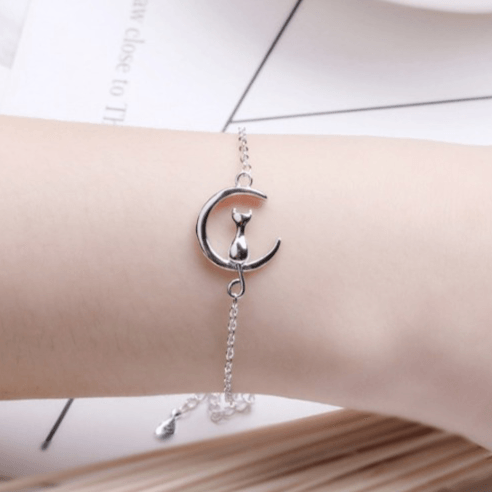 925 Sterling Silver Elegant Moon Bracelet - Unore Jewelry