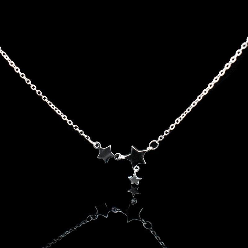 925 Sterling Silver Three Stars Anklet - Unore Jewelry